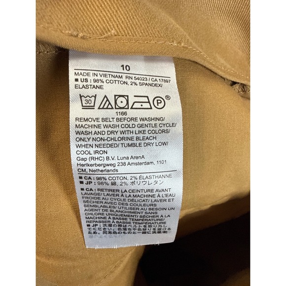 NWT Banana Republic High Rise‎ Tapered Twill Belted Tan Pants Size 10 2024 Fall - Picture 12 of 13